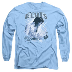 Elvis Presley Blue Vegas Men's 18/1 Cotton Long-Sleeve T-Shirt