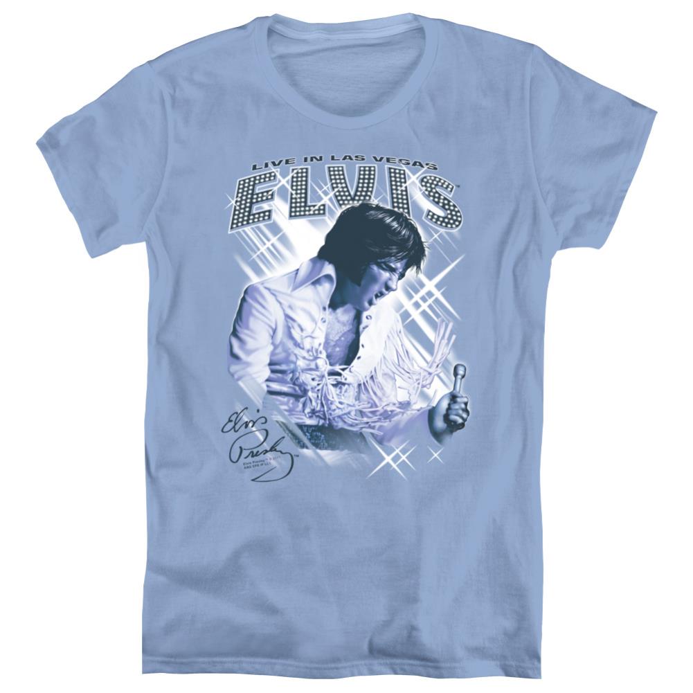 Elvis Presley Blue Vegas Women's 18/1 Cotton Short-Sleeve T-Shirt
