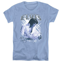 Elvis Presley Blue Vegas Women's 18/1 Cotton Short-Sleeve T-Shirt