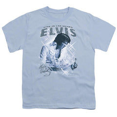 Elvis Presley Blue Vegas Youth 18/1 100% Cotton Short-Sleeve T-Shirt
