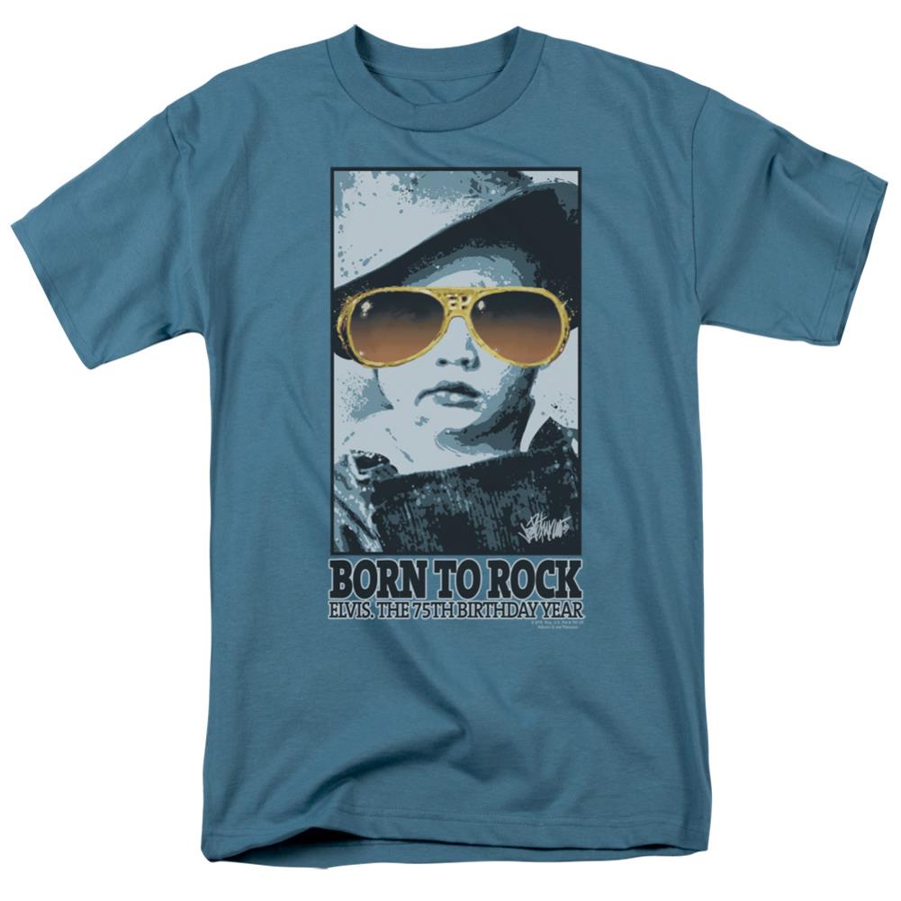 Elvis Presley Born To Rock Men's 18/1 Cotton Short-Sleeve T-Shirt