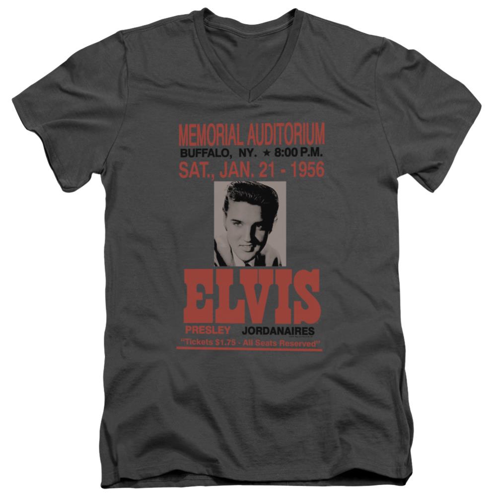 Elvis Presley Buffalo 1956 Men's 30/1 Cotton Slim V-Neck T-Shirt