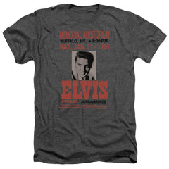 Elvis Presley Buffalo 1956 Men's 30/1 Heather 60 40 Poly Short-Sleeve T-Shirt