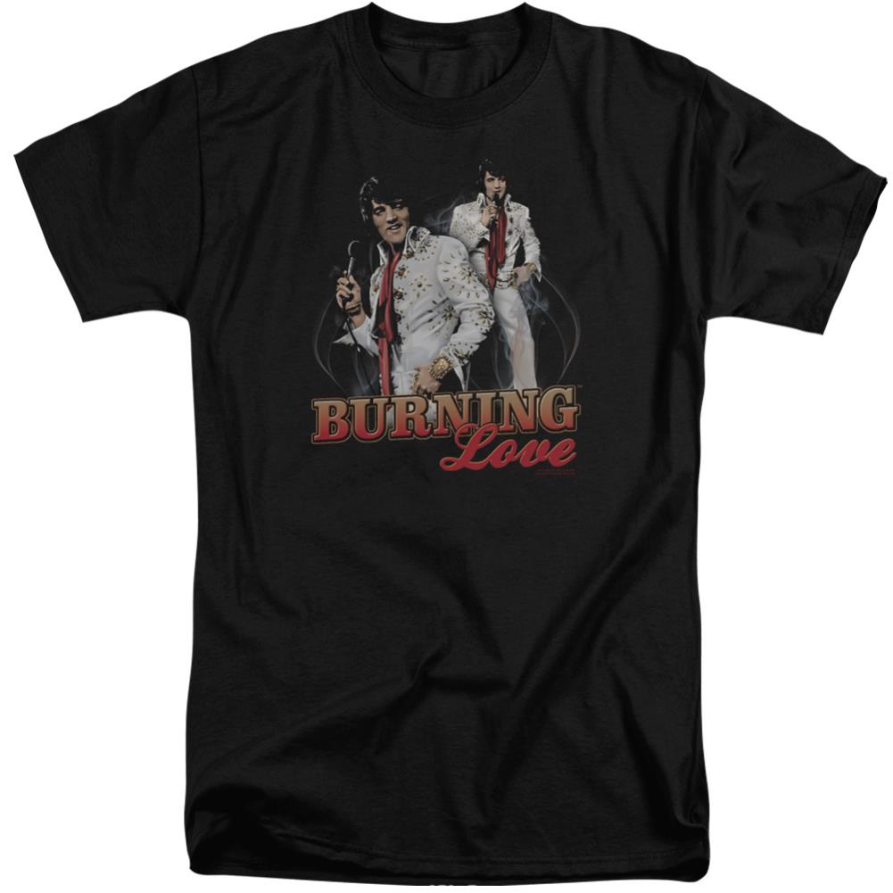 Elvis Presley Burning Love Men's 18/1 Tall Cotton Short-Sleeve T-Shirt