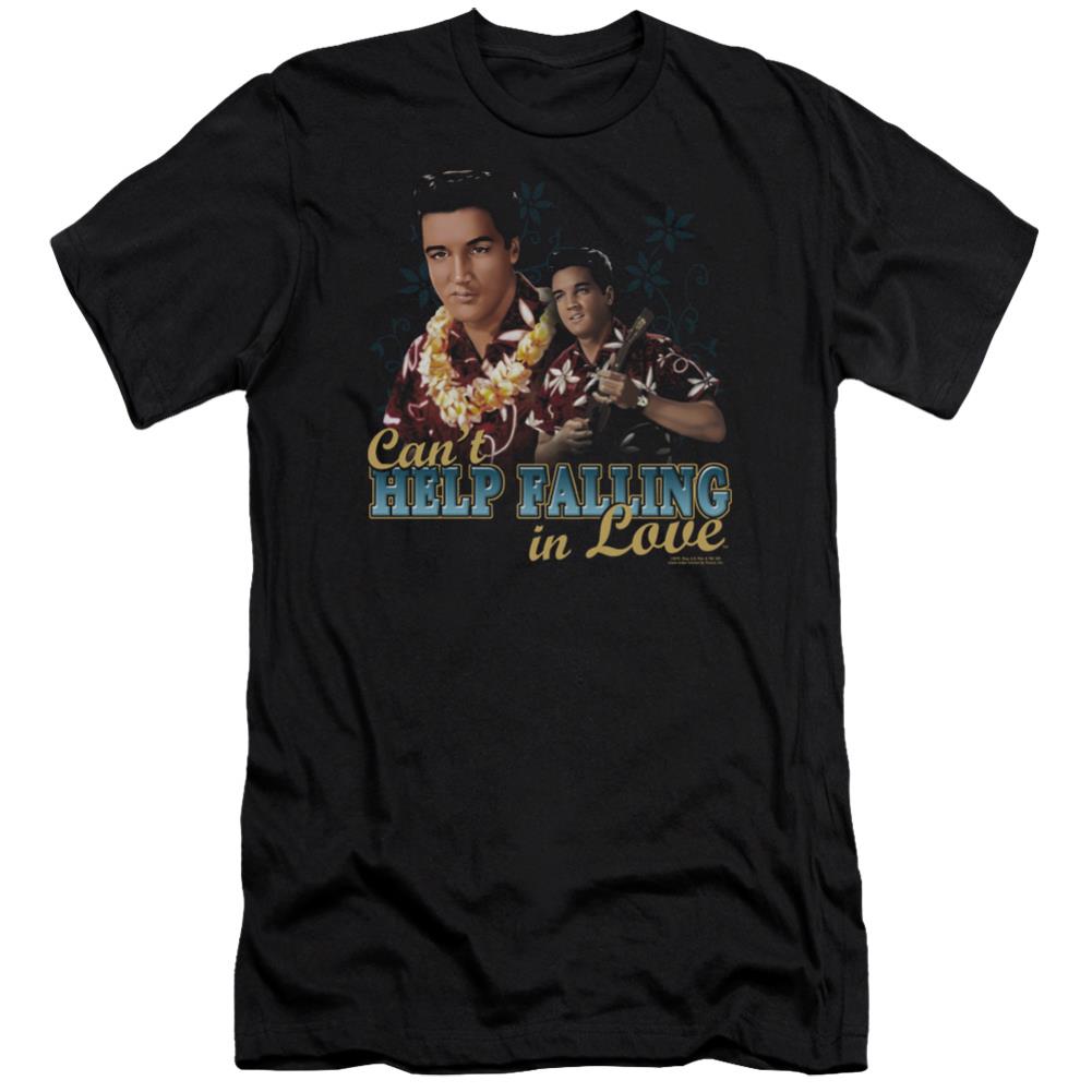 Elvis Presley Cant Help Falling Men's Ultra-Soft 30/1 Cotton Slim Short-Sleeve T-Shirt