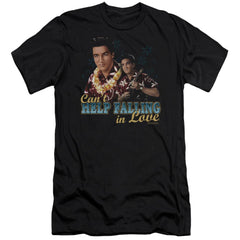 Elvis Presley Cant Help Falling Men's Ultra-Soft 30/1 Cotton Slim Short-Sleeve T-Shirt