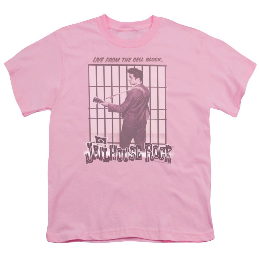 Elvis Presley Cell Block Rock Youth 18/1 100% Cotton Short-Sleeve T-Shirt