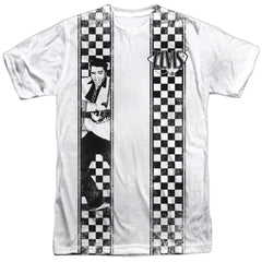 Elvis Presley Checkered Bowling Shirt Men's Regular Fit Polyester Short-Sleeve T-Shirt