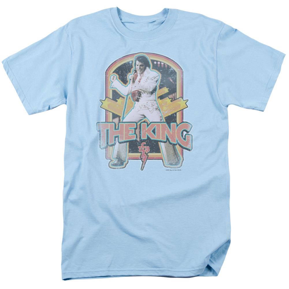 Elvis Presley Distressed King Men's 18/1 Cotton Short-Sleeve T-Shirt