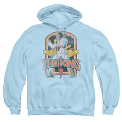 Elvis Presley Distressed King Men's Pull-Over 75 25 Poly Hoodie