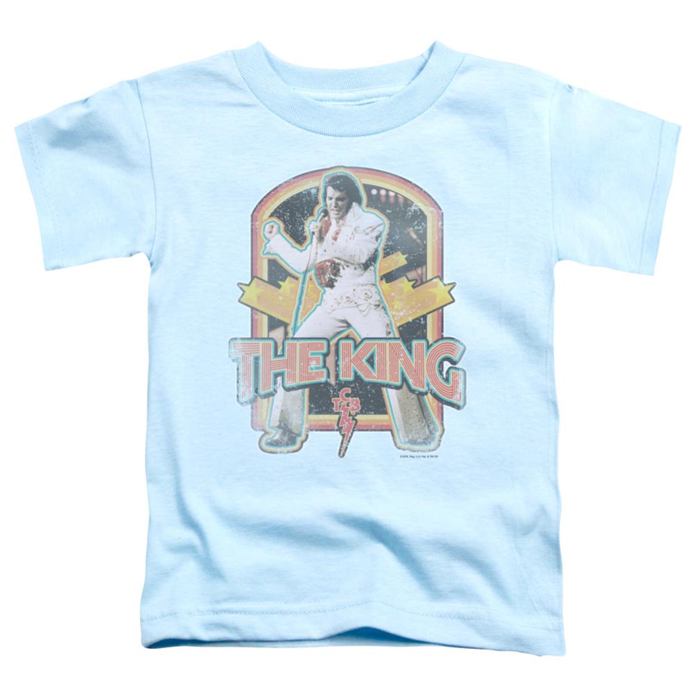 Elvis Presley Distressed King Toddler 18/1 Cotton Short-Sleeve T-Shirt