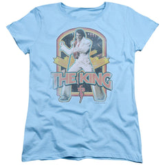 Elvis Presley Distressed King Women's 18/1 Cotton Short-Sleeve T-Shirt