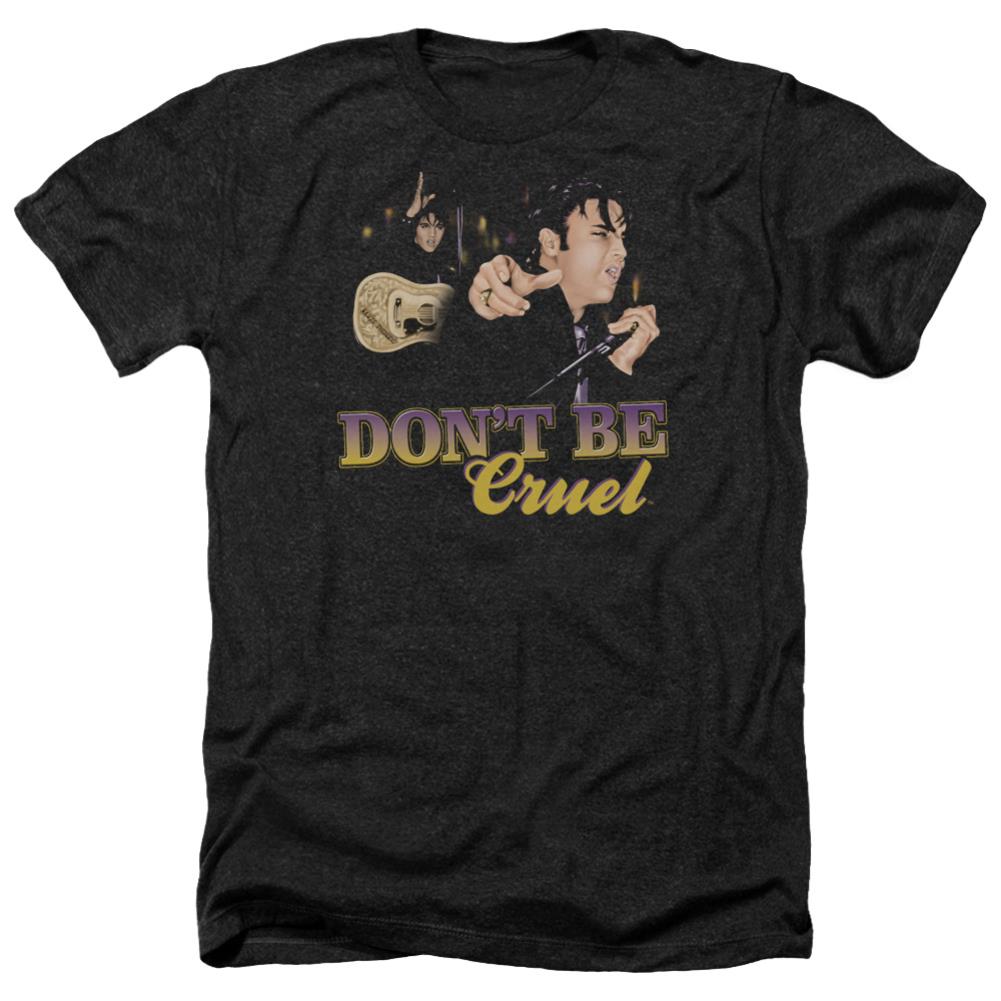Elvis Presley Dont Be Cruel Men's 30/1 Heather 60 40 Poly Short-Sleeve T-Shirt
