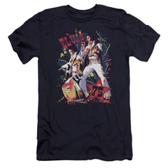 Elvis Presley Eagle Elvis Men's Ultra-Soft 30/1 Cotton Slim Short-Sleeve T-Shirt