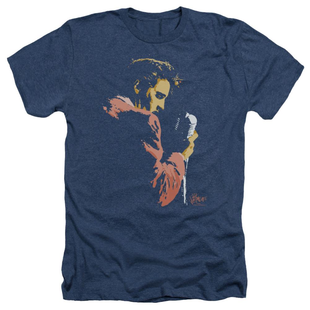 Elvis Presley Early Elvis Men's 30/1 Heather 60 40 Poly Short-Sleeve T-Shirt