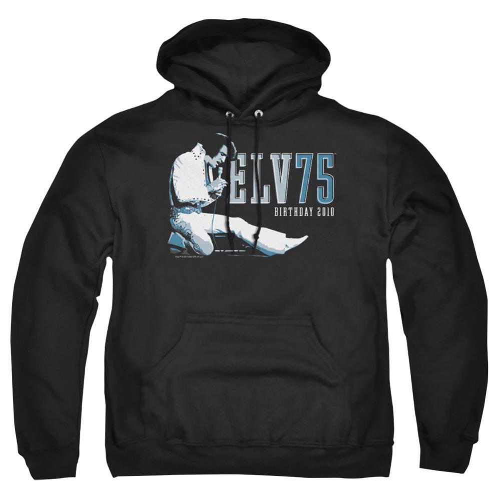 Elvis Presley Elv 75 Logo Men's Pull-Over 75 25 Poly Hoodie