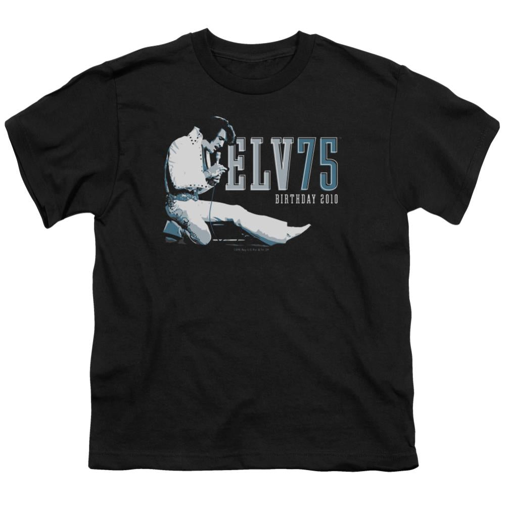 Elvis Presley Elv 75 Logo Youth 18/1 100% Cotton Short-Sleeve T-Shirt