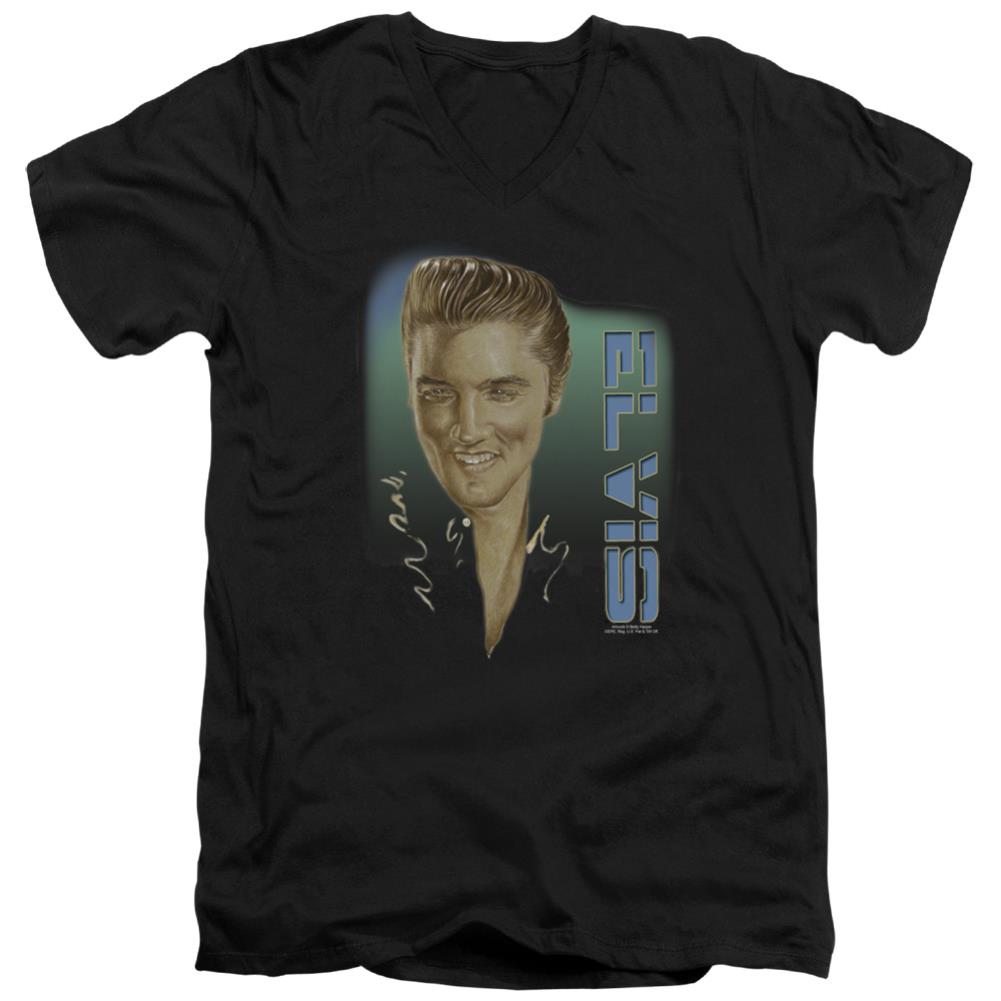 Elvis Presley Elvis 56 Men's 30/1 Cotton Slim V-Neck T-Shirt