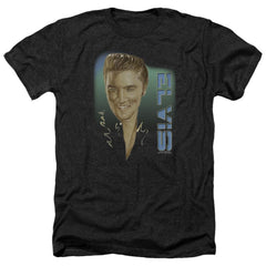 Elvis Presley Elvis 56 Men's 30/1 Heather 60 40 Poly Short-Sleeve T-Shirt