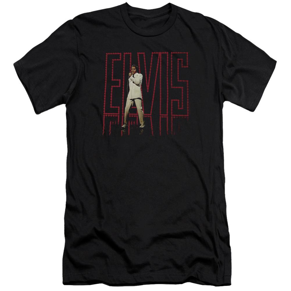 Elvis Presley Elvis 68 Album Men's Ultra-Soft 30/1 Cotton Slim Short-Sleeve T-Shirt