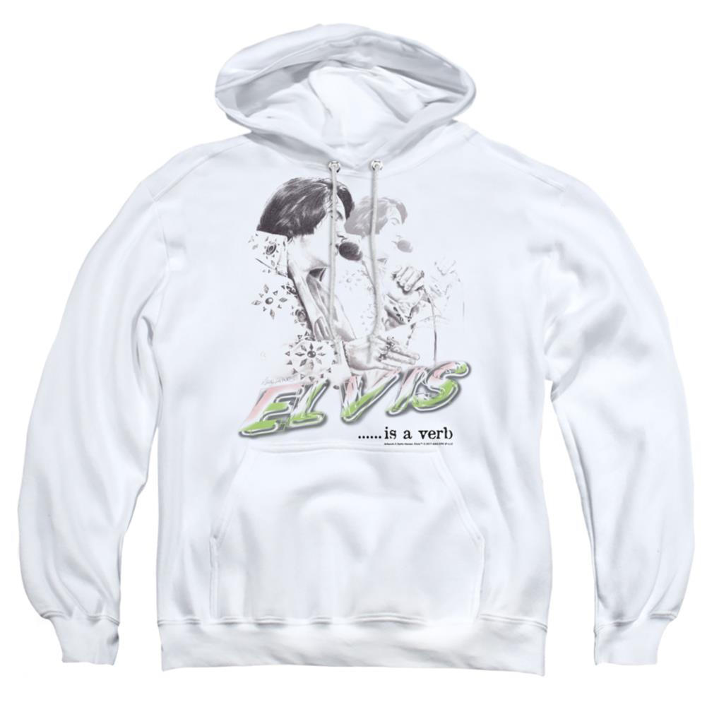 Elvis Presley Elvis Is A Verb Men's Pull-Over 75 25 Poly Hoodie