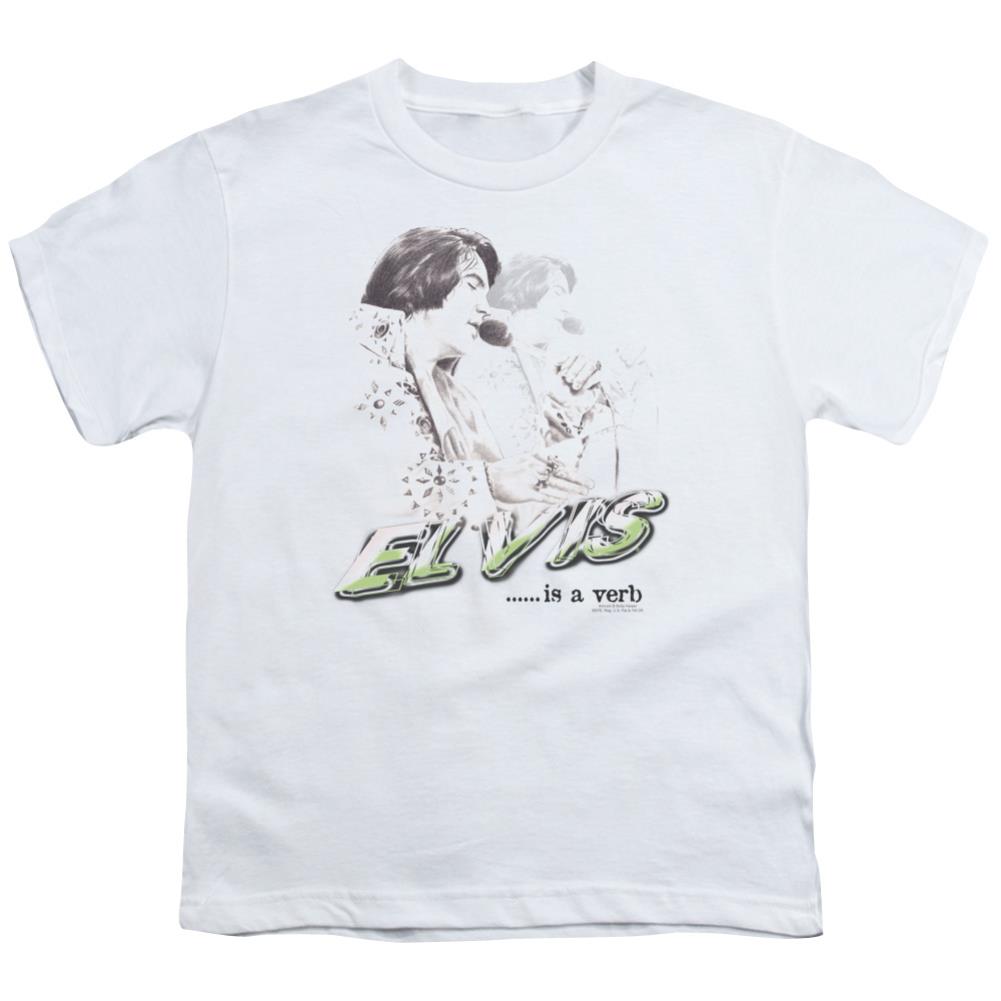 Elvis Presley Elvis Is A Verb Youth 18/1 100% Cotton Short-Sleeve T-Shirt