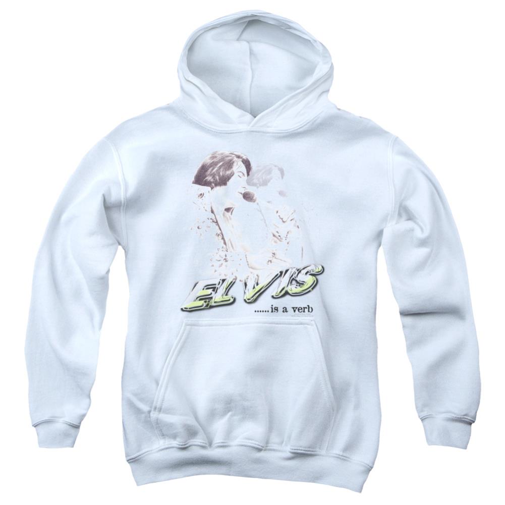 Elvis Presley Elvis Is A Verb Youth Cotton Poly Pull-Over Hoodie