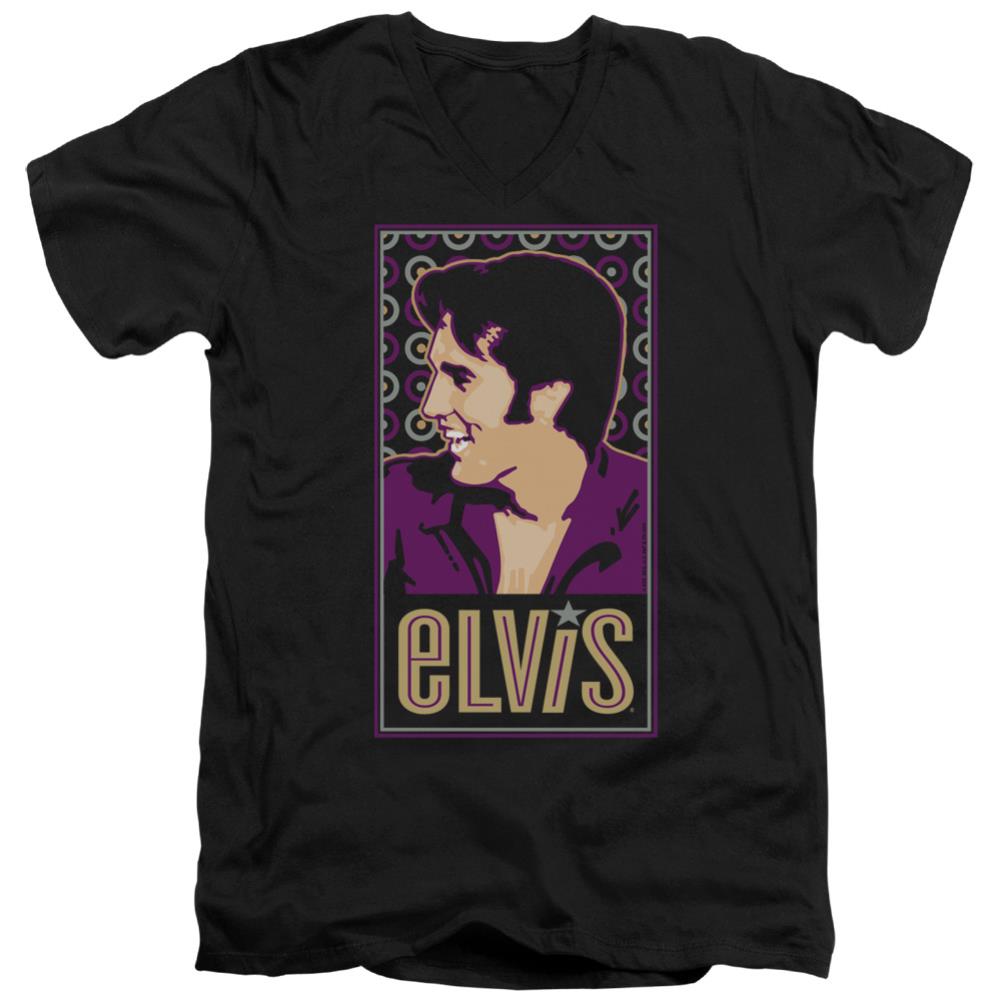 Elvis Presley Elvis Is Men's 30/1 Cotton Slim V-Neck T-Shirt