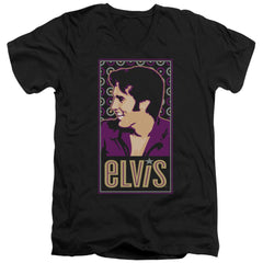 Elvis Presley Elvis Is Men's 30/1 Cotton Slim V-Neck T-Shirt
