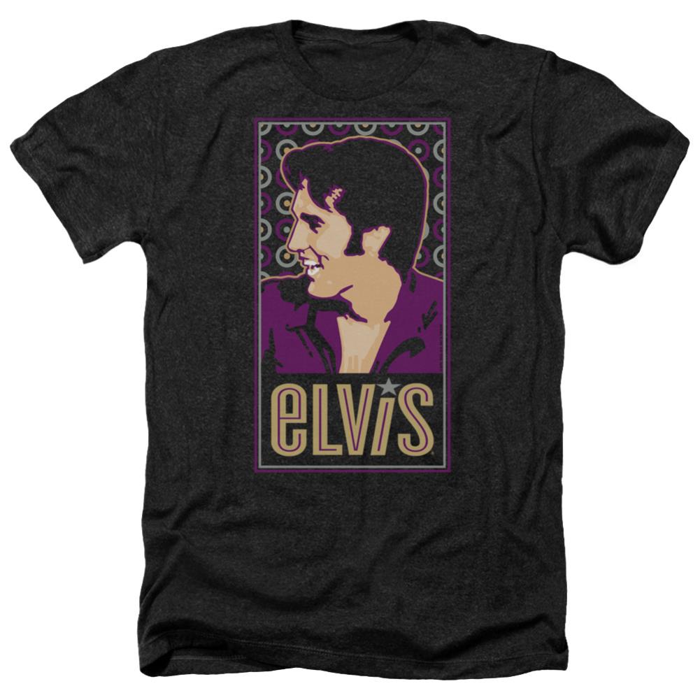 Elvis Presley Elvis Is Men's 30/1 Heather 60 40 Poly Short-Sleeve T-Shirt