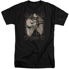 Elvis Presley Elvis Pinstripes Men's 18/1 Tall Cotton Short-Sleeve T-Shirt