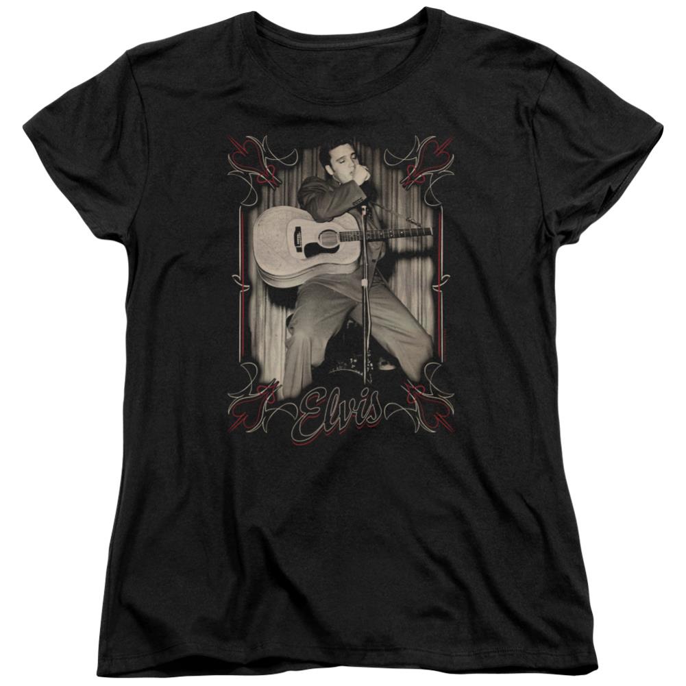 Elvis Presley Elvis Pinstripes Women's 18/1 Cotton Short-Sleeve T-Shirt