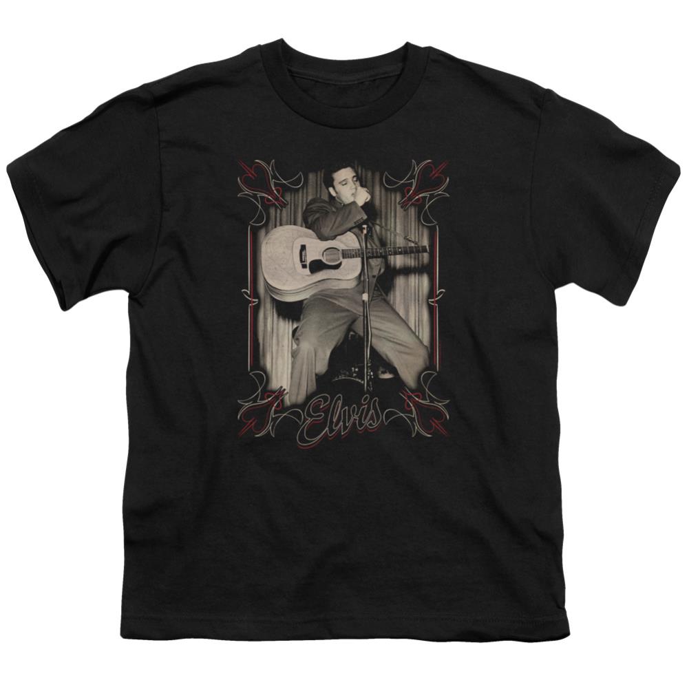 Elvis Presley Elvis Pinstripes Youth 18/1 100% Cotton Short-Sleeve T-Shirt