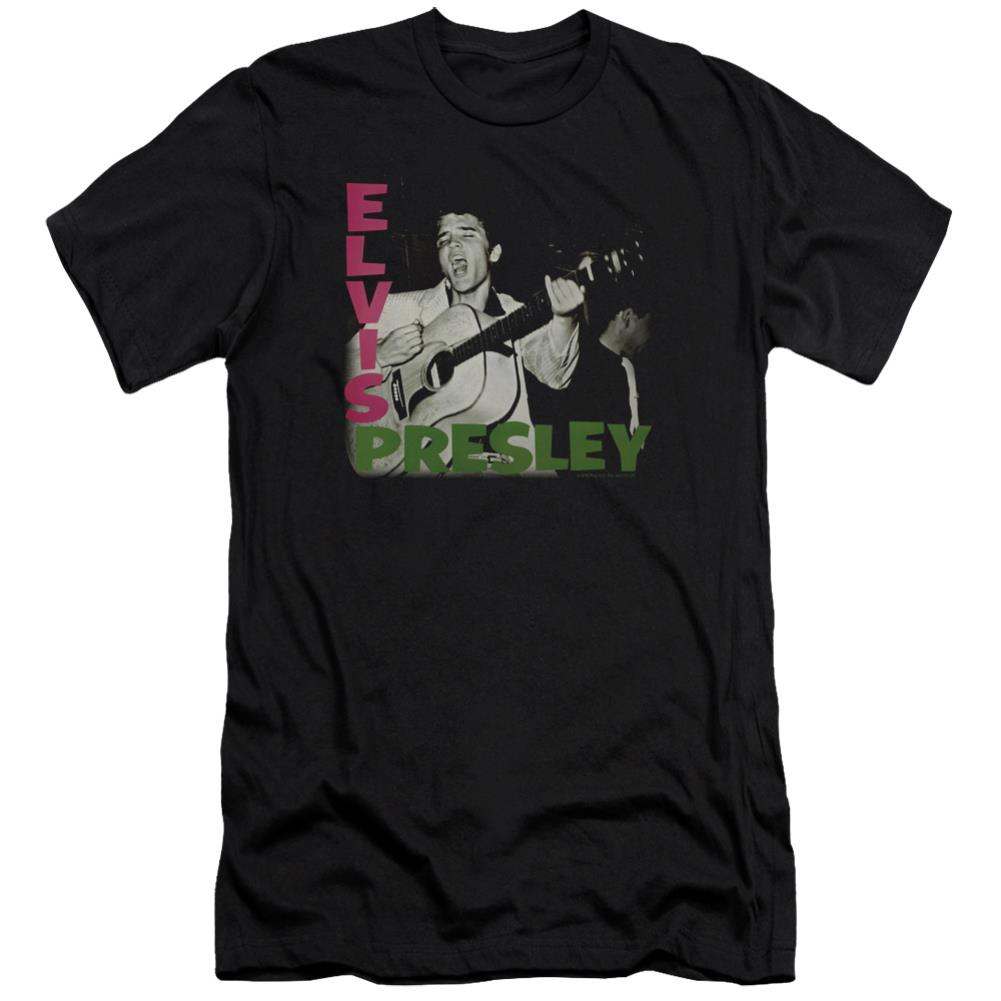 Elvis Presley Elvis Presley Album Men's Ultra-Soft 30/1 Cotton Slim Short-Sleeve T-Shirt