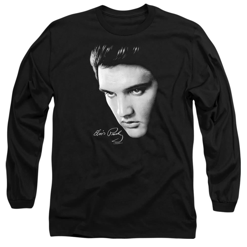 Elvis Presley Face Men's 18/1 Cotton Long-Sleeve T-Shirt