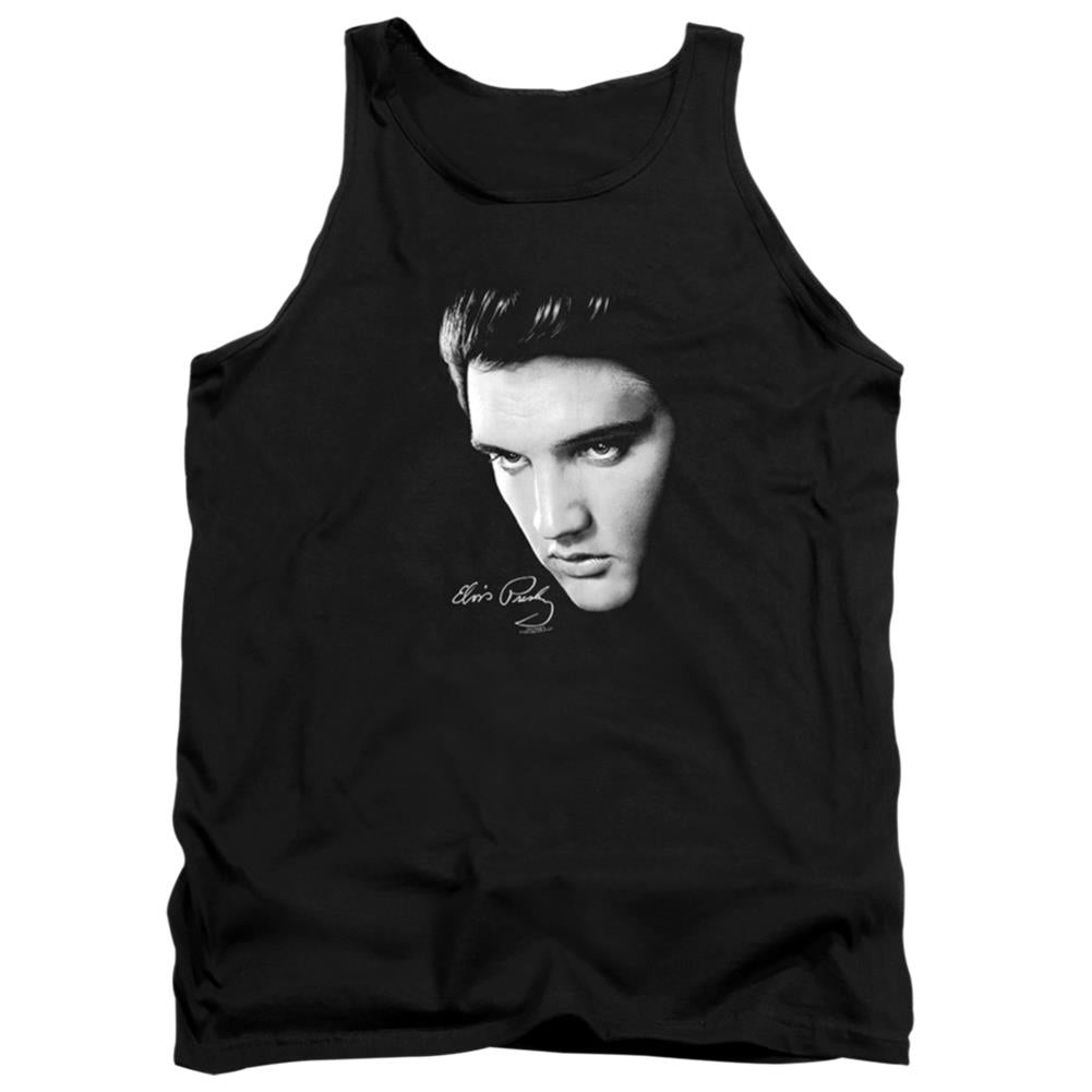 Elvis Presley Face Men's 18/1 Cotton Tank Top