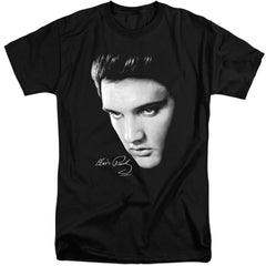 Elvis Presley Face Men's 18/1 Tall Cotton Short-Sleeve T-Shirt