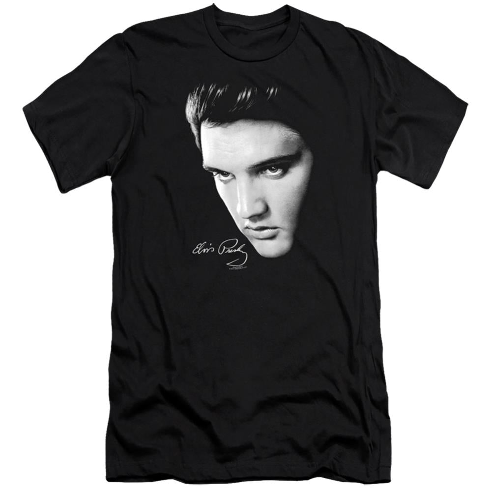 Elvis Presley Face Men's Ultra-Soft 30/1 Cotton Slim Short-Sleeve T-Shirt