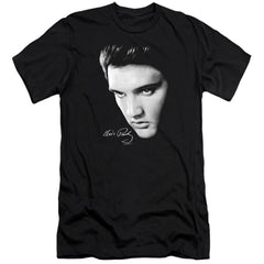Elvis Presley Face Men's Ultra-Soft 30/1 Cotton Slim Short-Sleeve T-Shirt