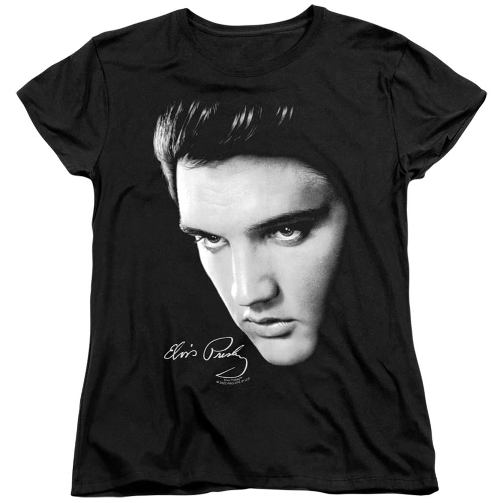Elvis Presley Face Women's 18/1 Cotton Short-Sleeve T-Shirt