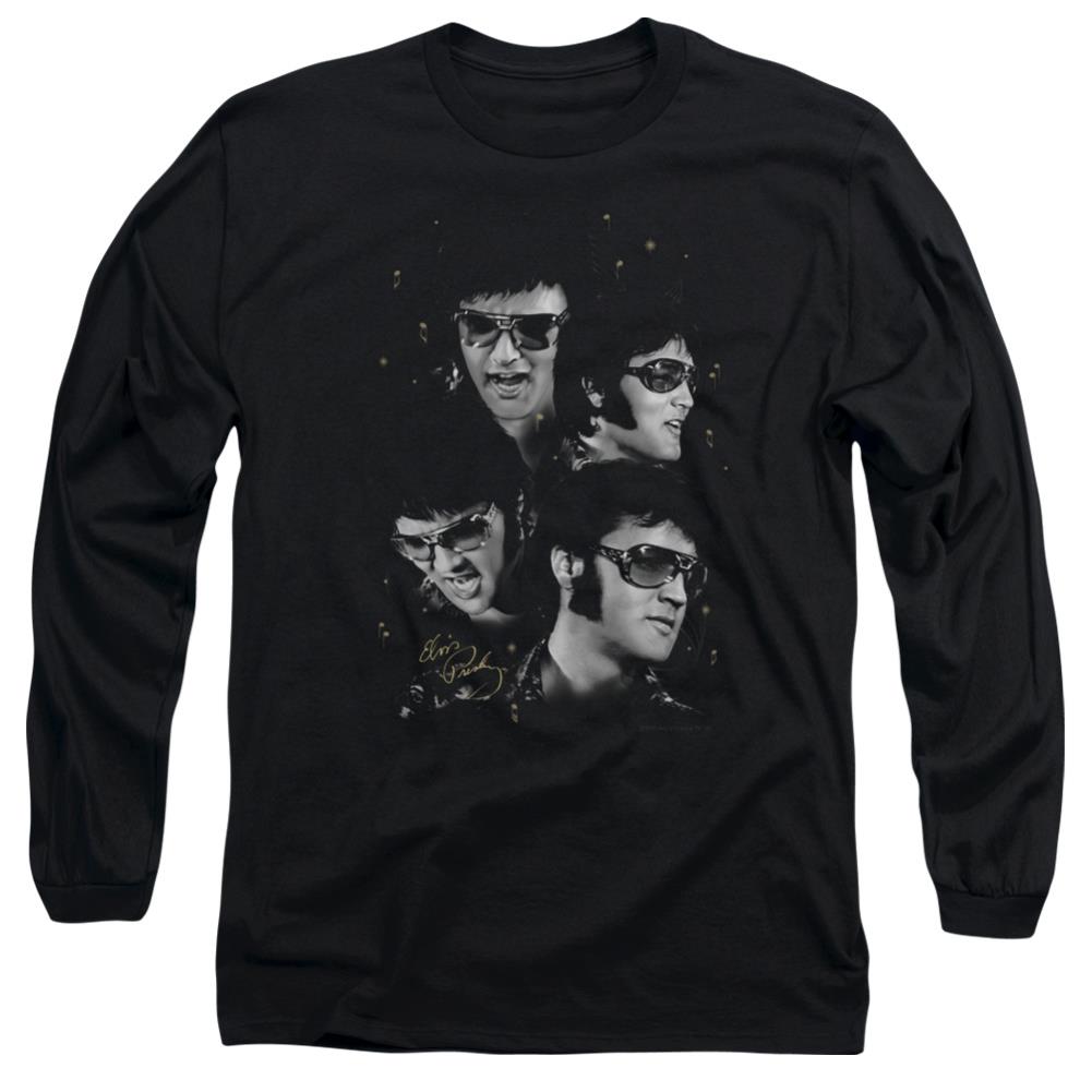 Elvis Presley Faces Men's 18/1 Cotton Long-Sleeve T-Shirt
