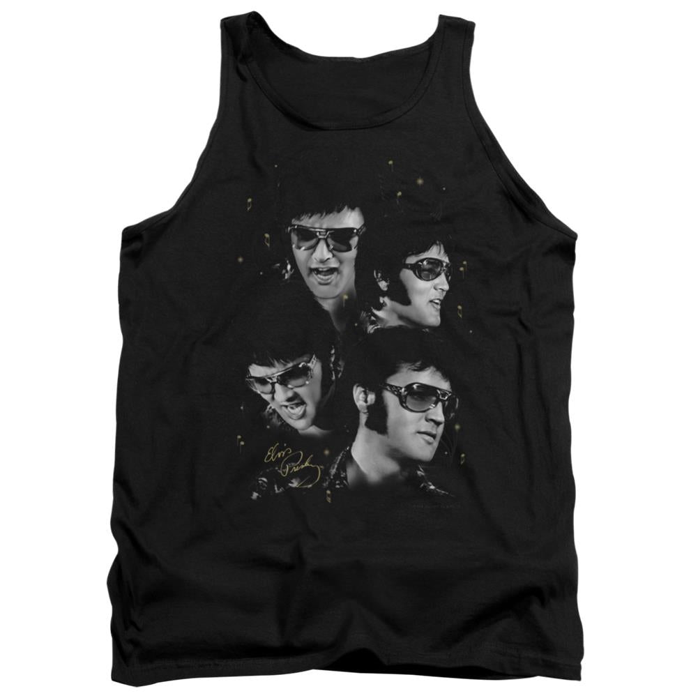 Elvis Presley Faces Men's 18/1 Cotton Tank Top