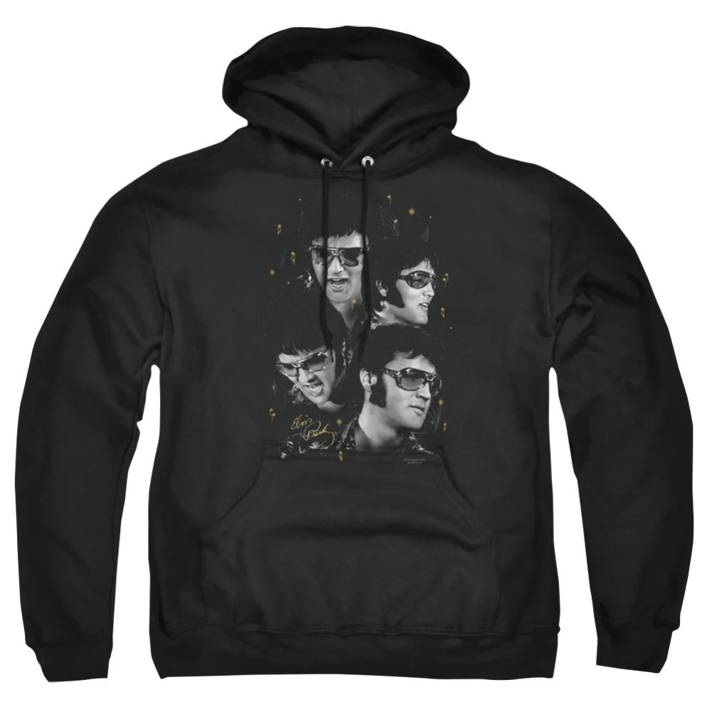 Elvis Presley Faces Men's Pull-Over 75 25 Poly Hoodie