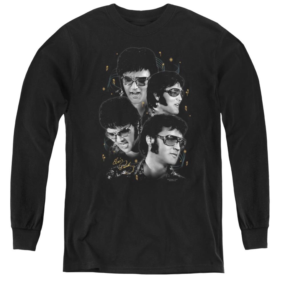 Elvis Presley Faces Youth Long-Sleeve T-Shirt