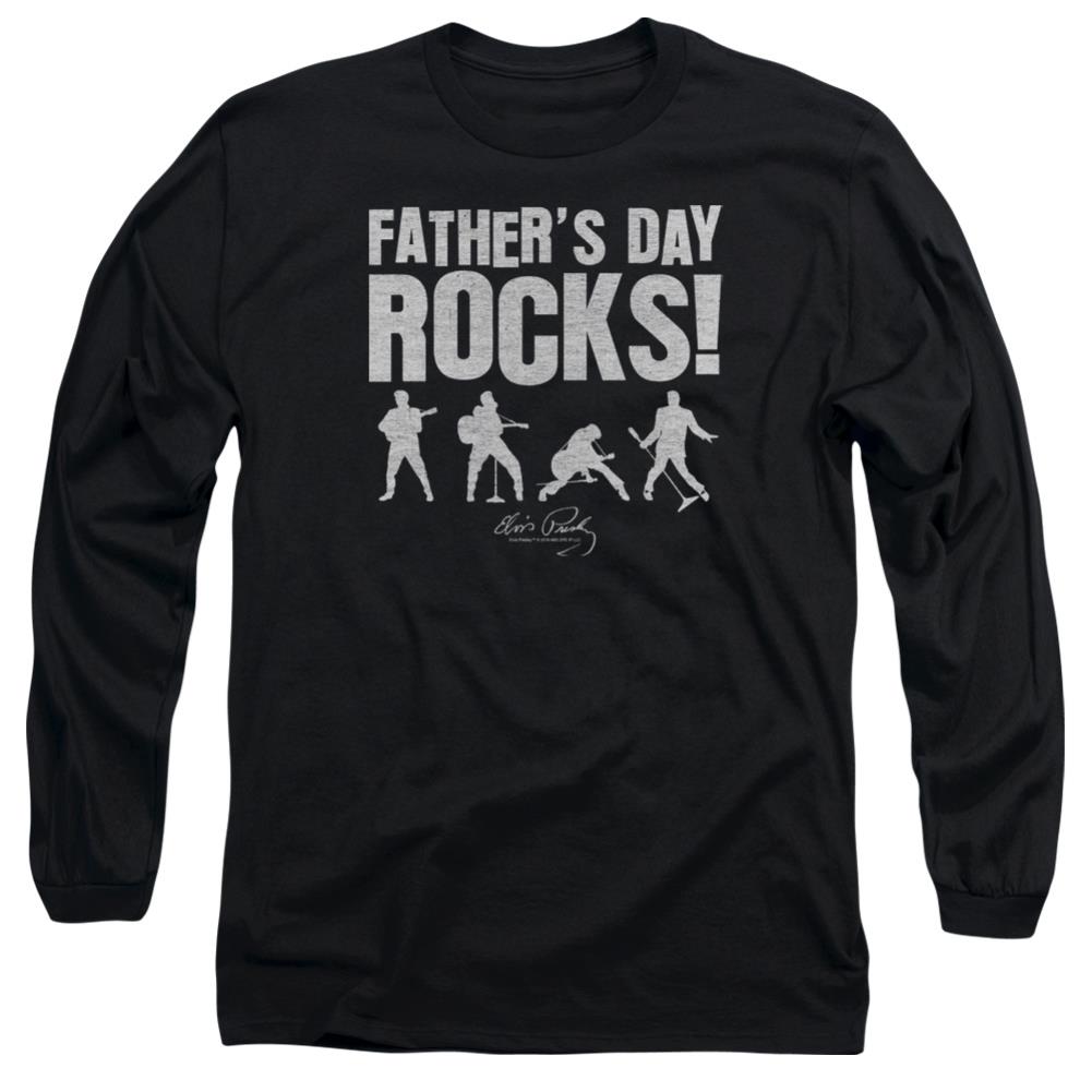 Elvis Presley Fathers Day Rocks Men's 18/1 Cotton Long-Sleeve T-Shirt