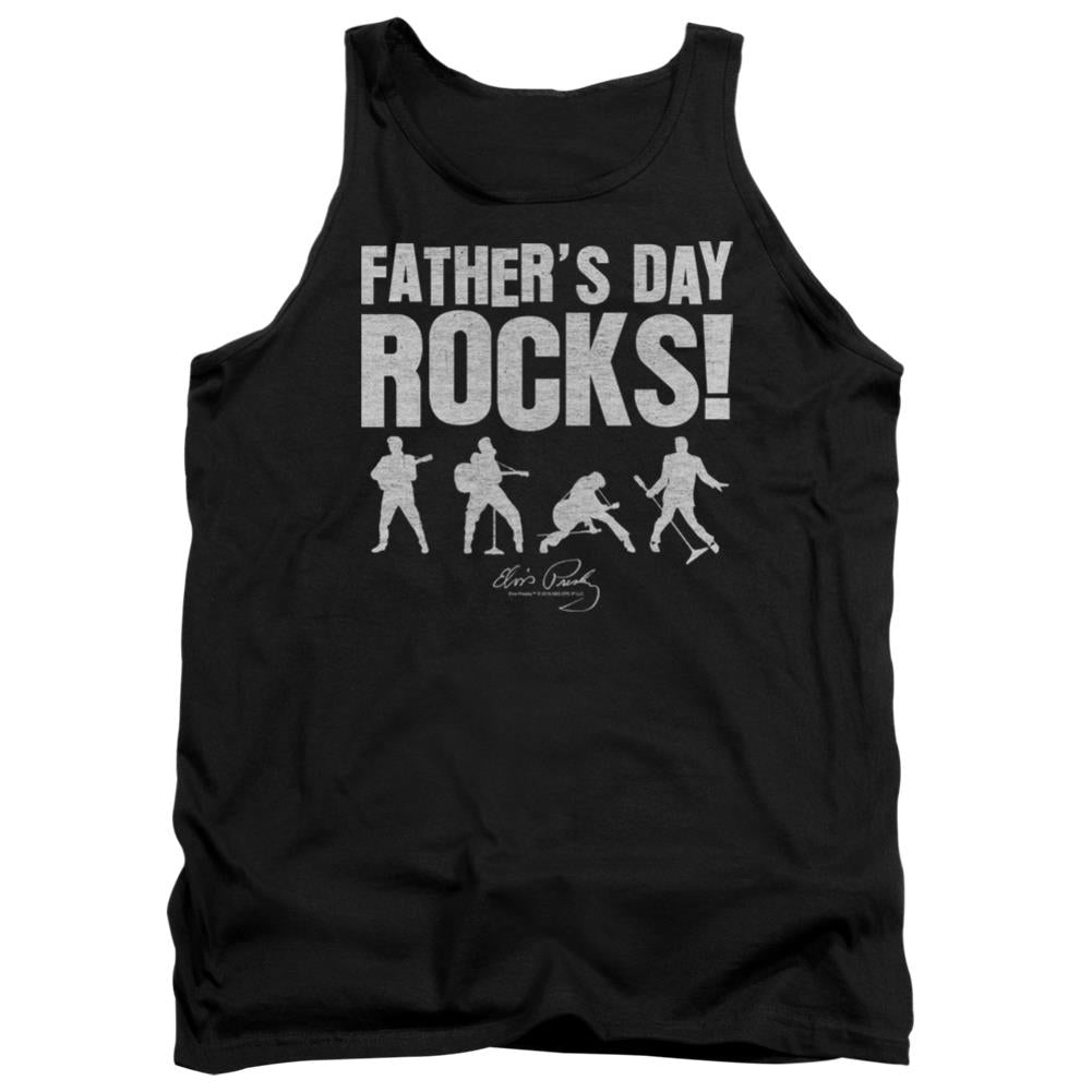 Elvis Presley Fathers Day Rocks Men's 18/1 Cotton Tank Top