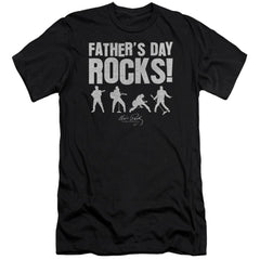Elvis Presley Fathers Day Rocks Men's Ultra-Soft 30/1 Cotton Slim Short-Sleeve T-Shirt