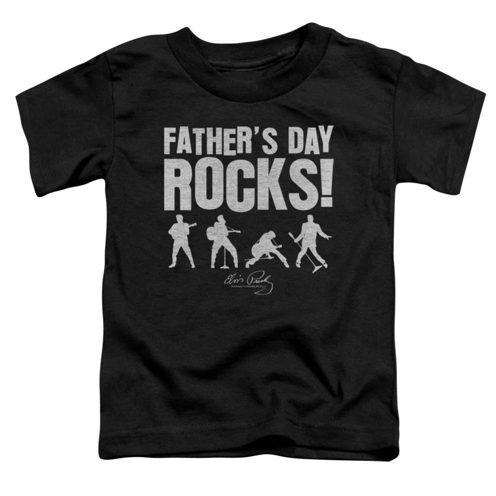 Elvis Presley Fathers Day Rocks Toddler 18/1 Cotton Short-Sleeve T-Shirt
