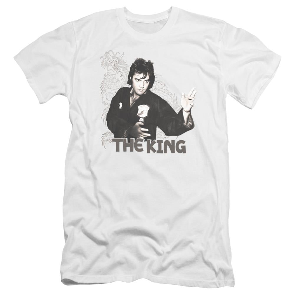Elvis Presley Fighting King Men's Ultra-Soft 30/1 Cotton Slim Short-Sleeve T-Shirt