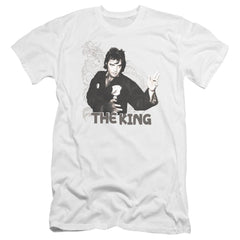 Elvis Presley Fighting King Men's Ultra-Soft 30/1 Cotton Slim Short-Sleeve T-Shirt